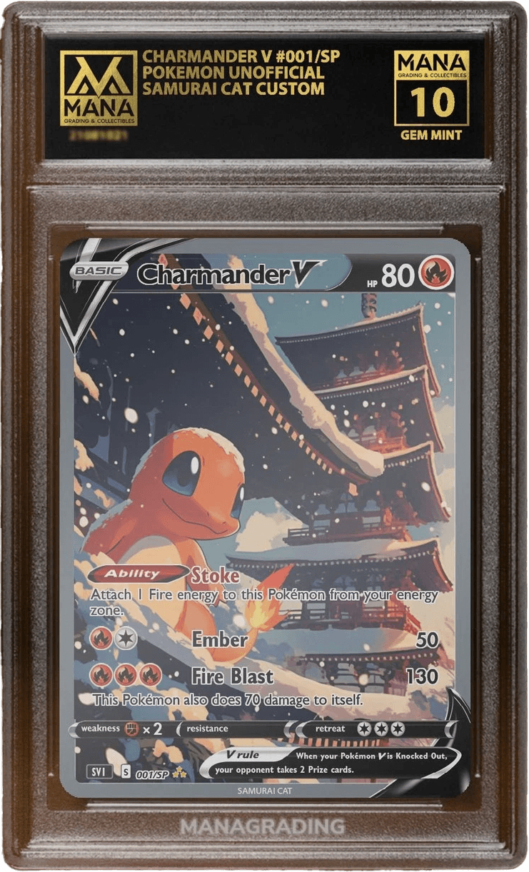 CHARMANDER V MANA GRADE 10 PSA