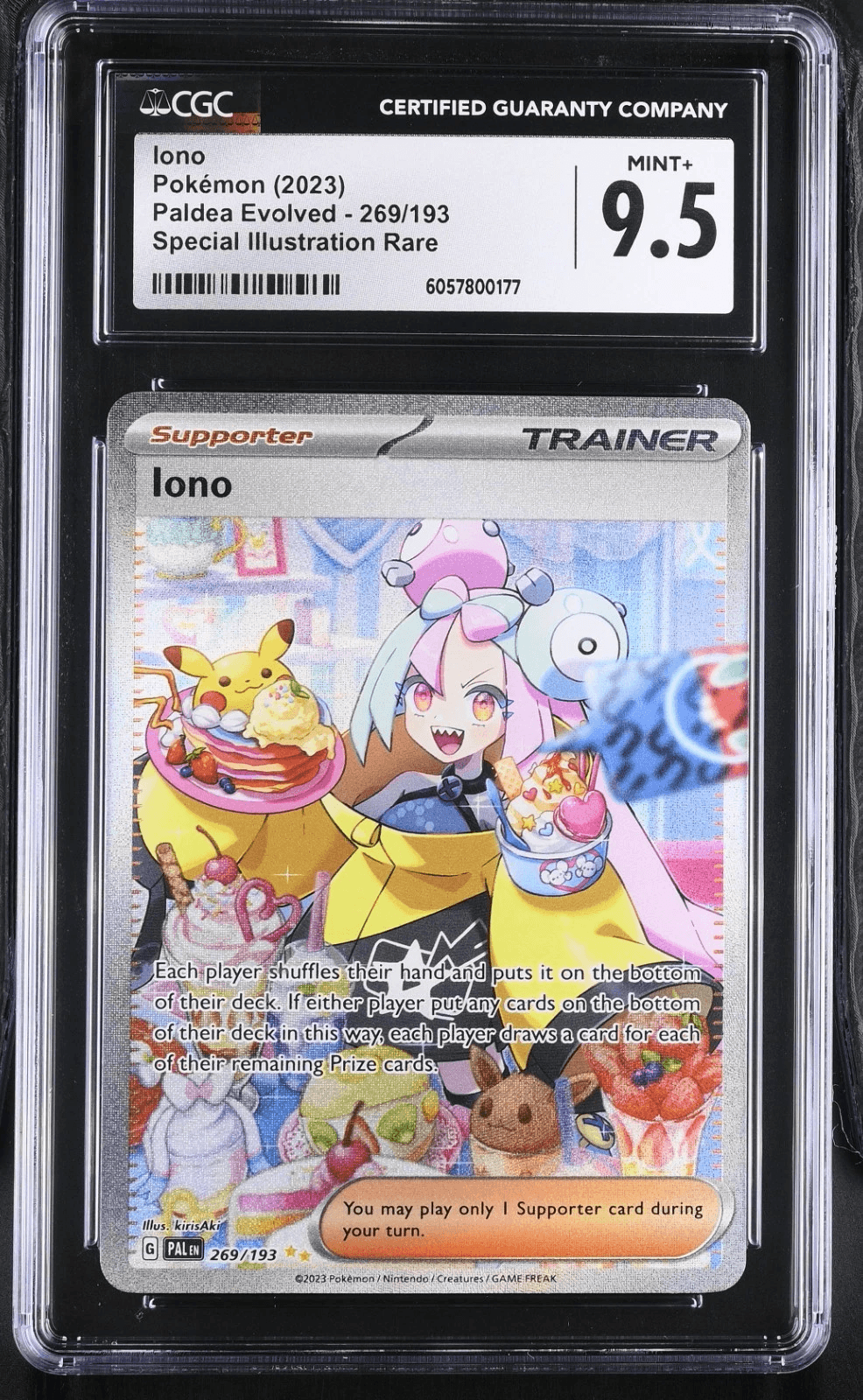CGC 9.5 Iono 269/193 SIR Paldea Evolved PAL Pokemon Card