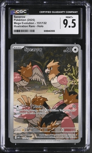 GCG 9.5 - Spearow 2025 Mega Evolution 151/132 Illustration Rare - POP 1!